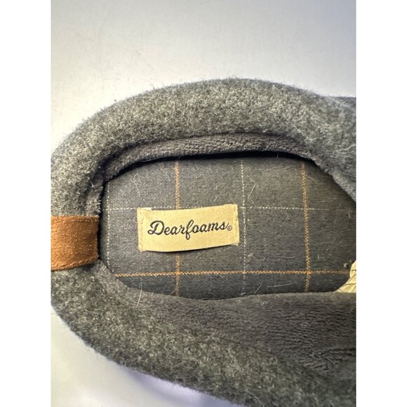 Dearfoam Mens Slipper Sz M (10) AMPUTEE / REPLACEMENT Left Shoe Only Gray Fleece - Picture 3 of 6